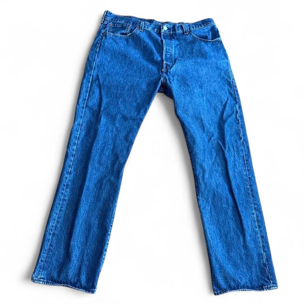 Levi's 501 Original Fit Blue Denim Button Fly Jeans Men's 38X32